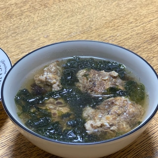 鶏胸肉とブラウンえのきのつくねのスープ